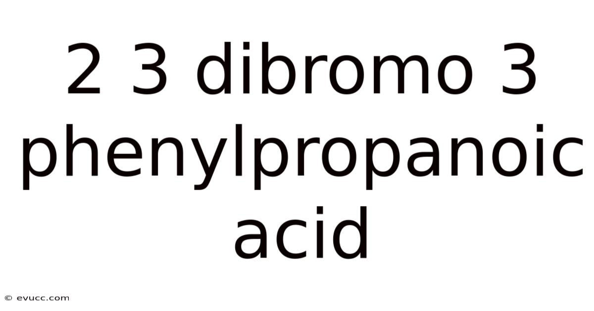 2 3 Dibromo 3 Phenylpropanoic Acid