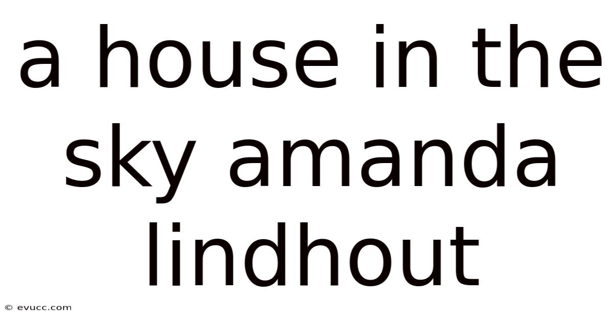 A House In The Sky Amanda Lindhout