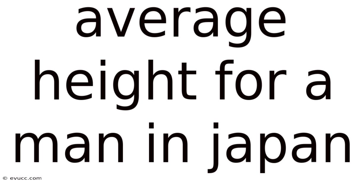Average Height For A Man In Japan