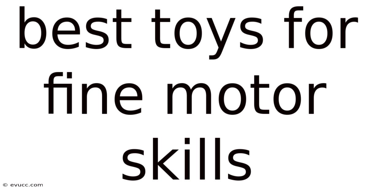 Best Toys For Fine Motor Skills