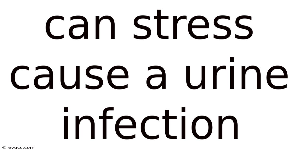 Can Stress Cause A Urine Infection