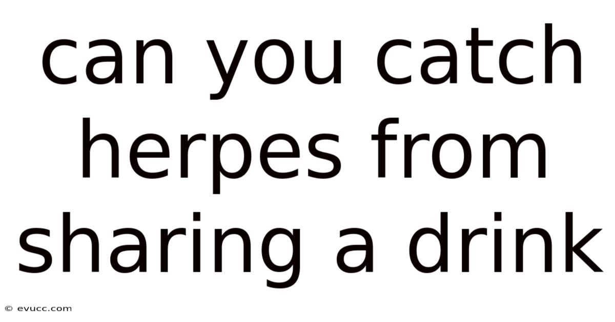Can You Catch Herpes From Sharing A Drink