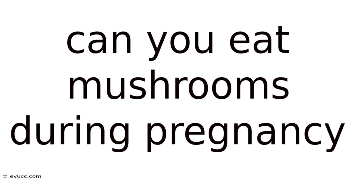 Can You Eat Mushrooms During Pregnancy