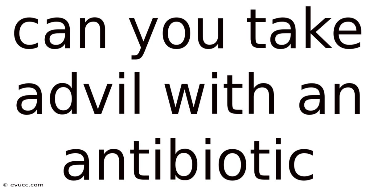 Can You Take Advil With An Antibiotic