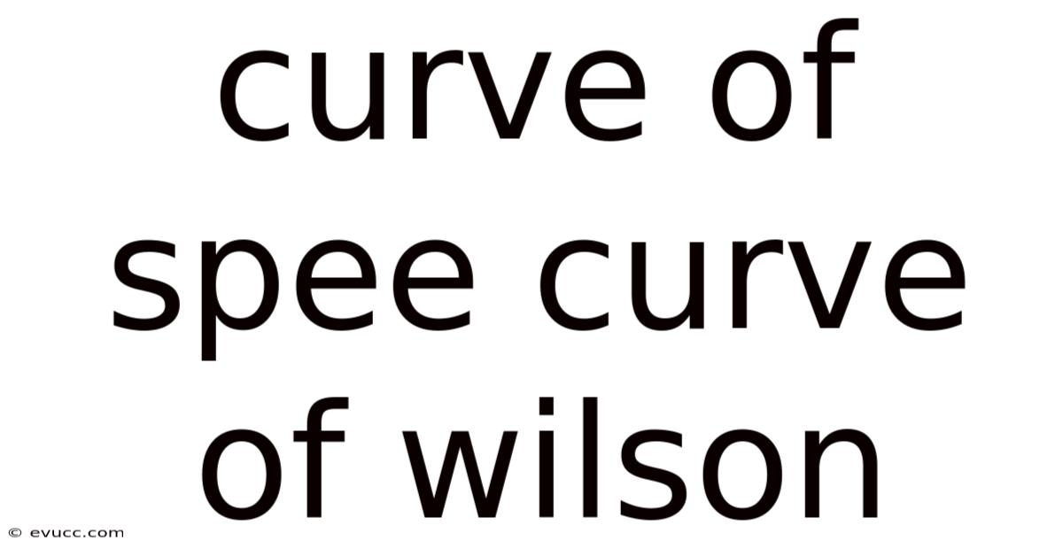 Curve Of Spee Curve Of Wilson