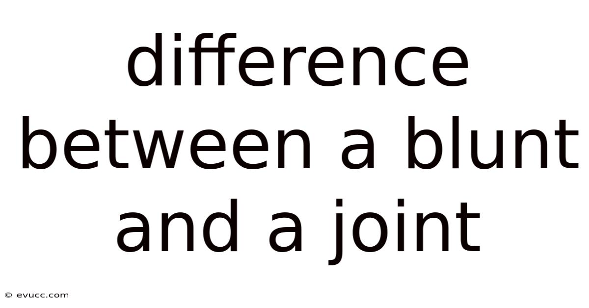 Difference Between A Blunt And A Joint