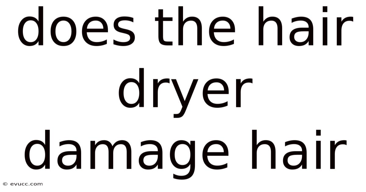 Does The Hair Dryer Damage Hair