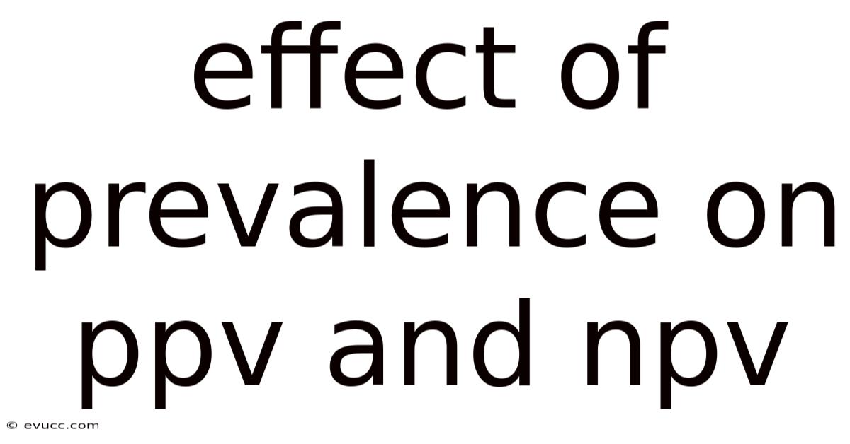 Effect Of Prevalence On Ppv And Npv