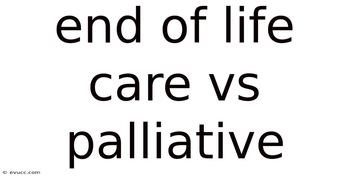 End Of Life Care Vs Palliative