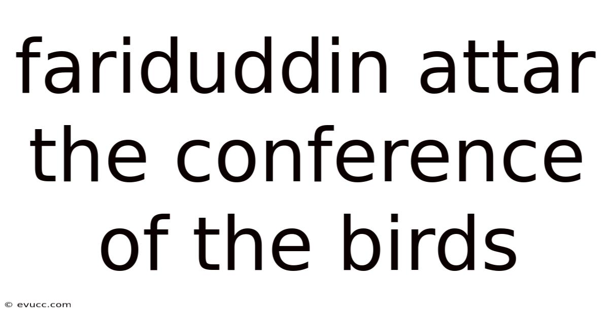 Fariduddin Attar The Conference Of The Birds