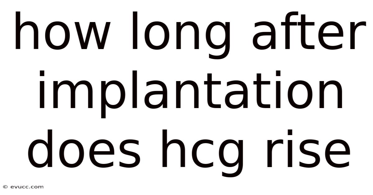 How Long After Implantation Does Hcg Rise
