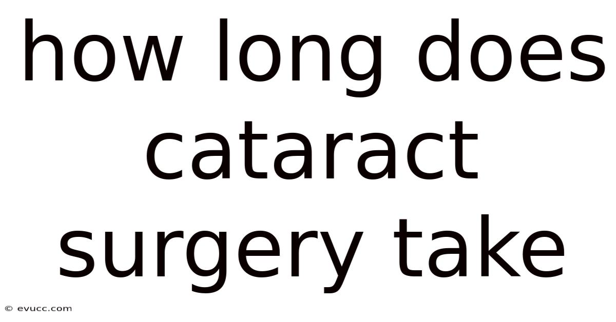 How Long Does Cataract Surgery Take