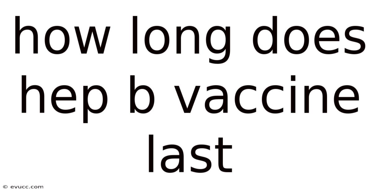 How Long Does Hep B Vaccine Last