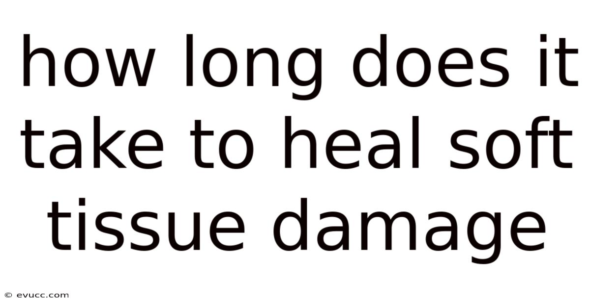 How Long Does It Take To Heal Soft Tissue Damage