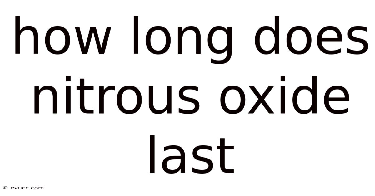 How Long Does Nitrous Oxide Last