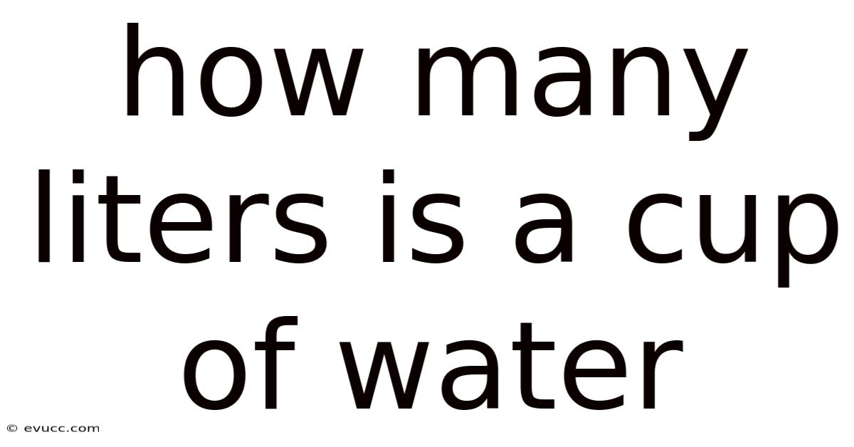 How Many Liters Is A Cup Of Water