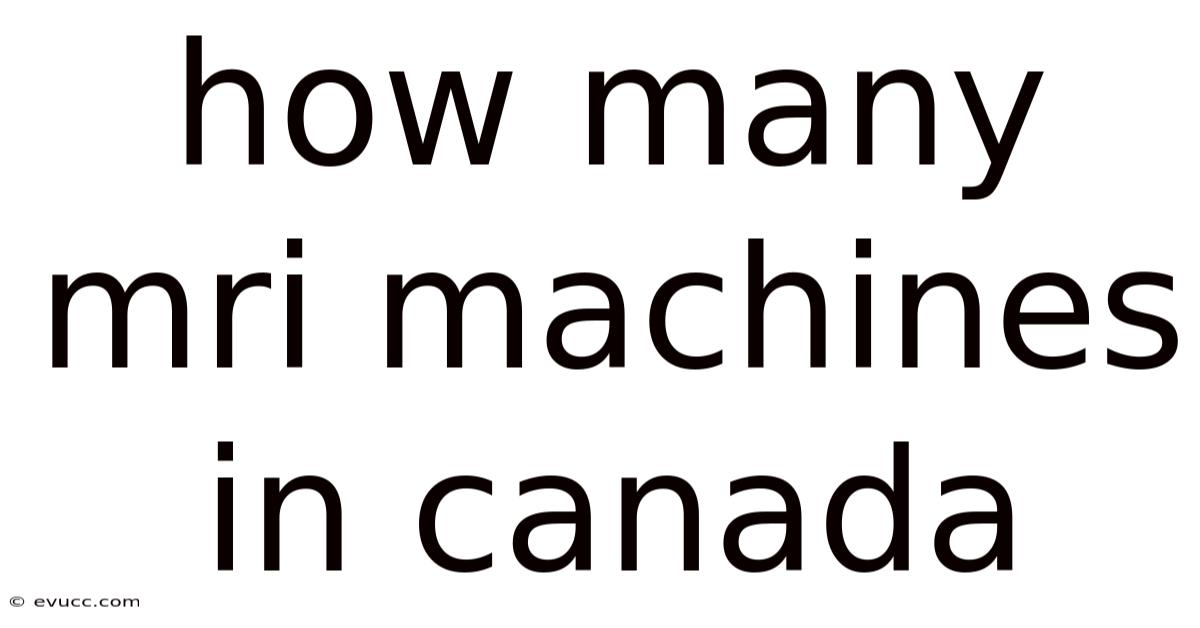 How Many Mri Machines In Canada