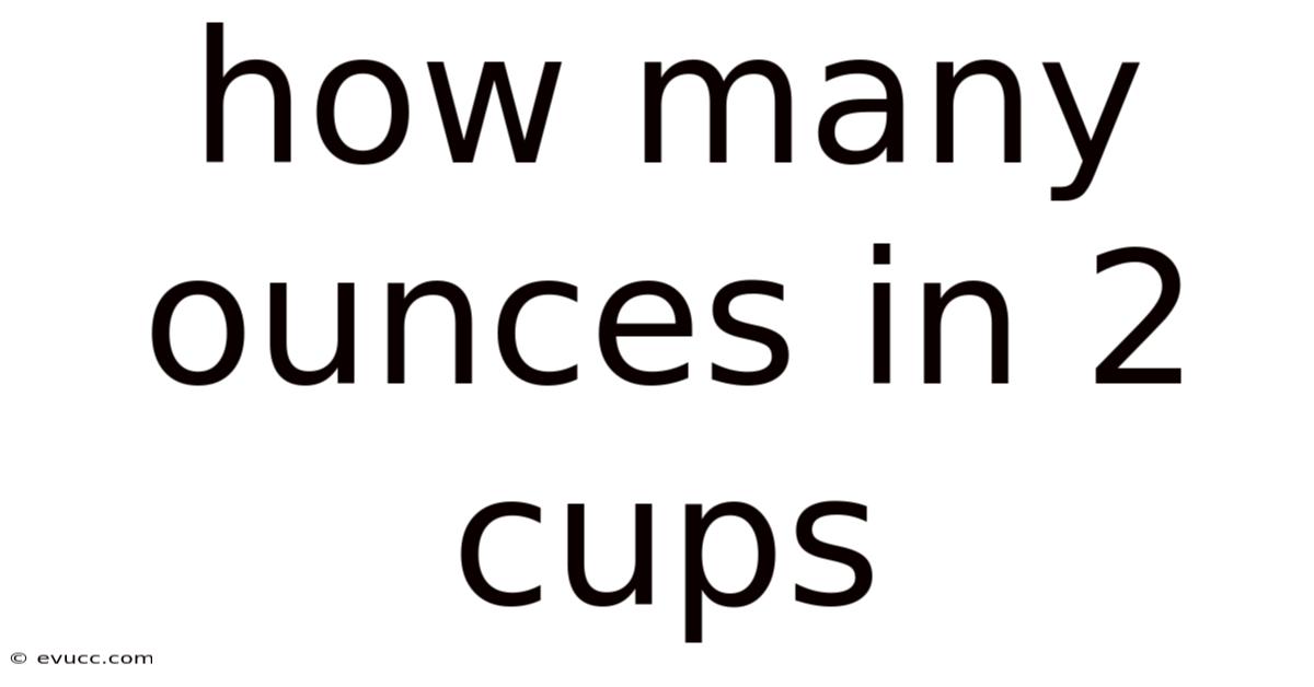 How Many Ounces In 2 Cups