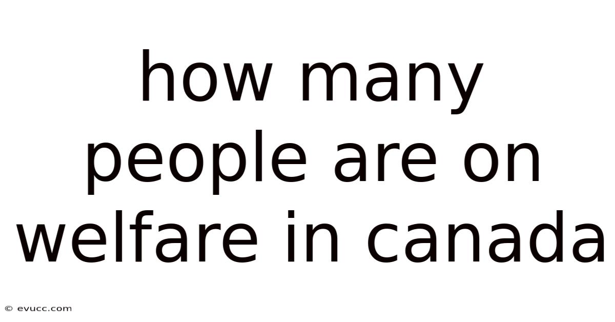 How Many People Are On Welfare In Canada