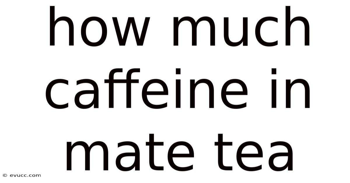 How Much Caffeine In Mate Tea