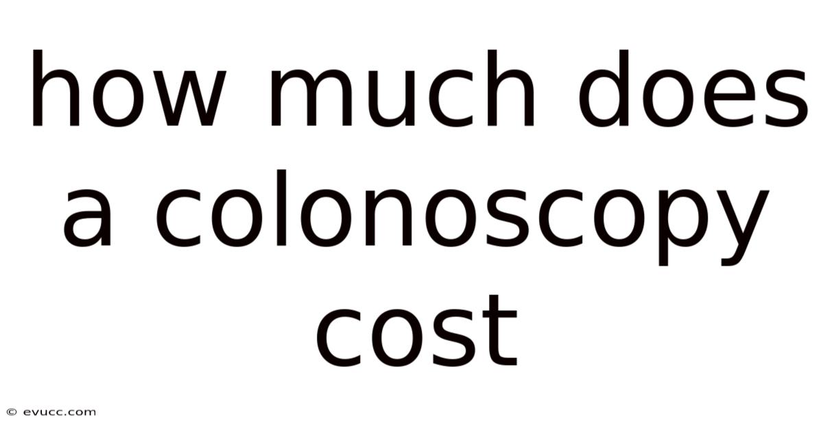 How Much Does A Colonoscopy Cost