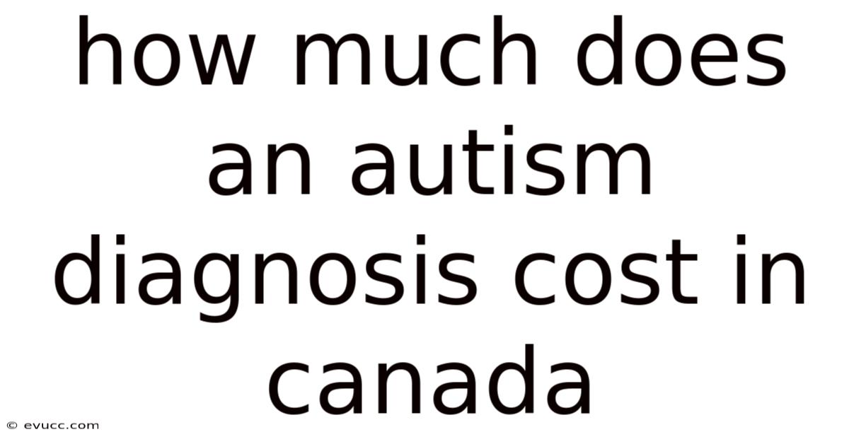 How Much Does An Autism Diagnosis Cost In Canada