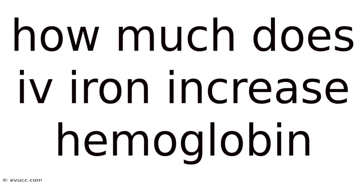 How Much Does Iv Iron Increase Hemoglobin