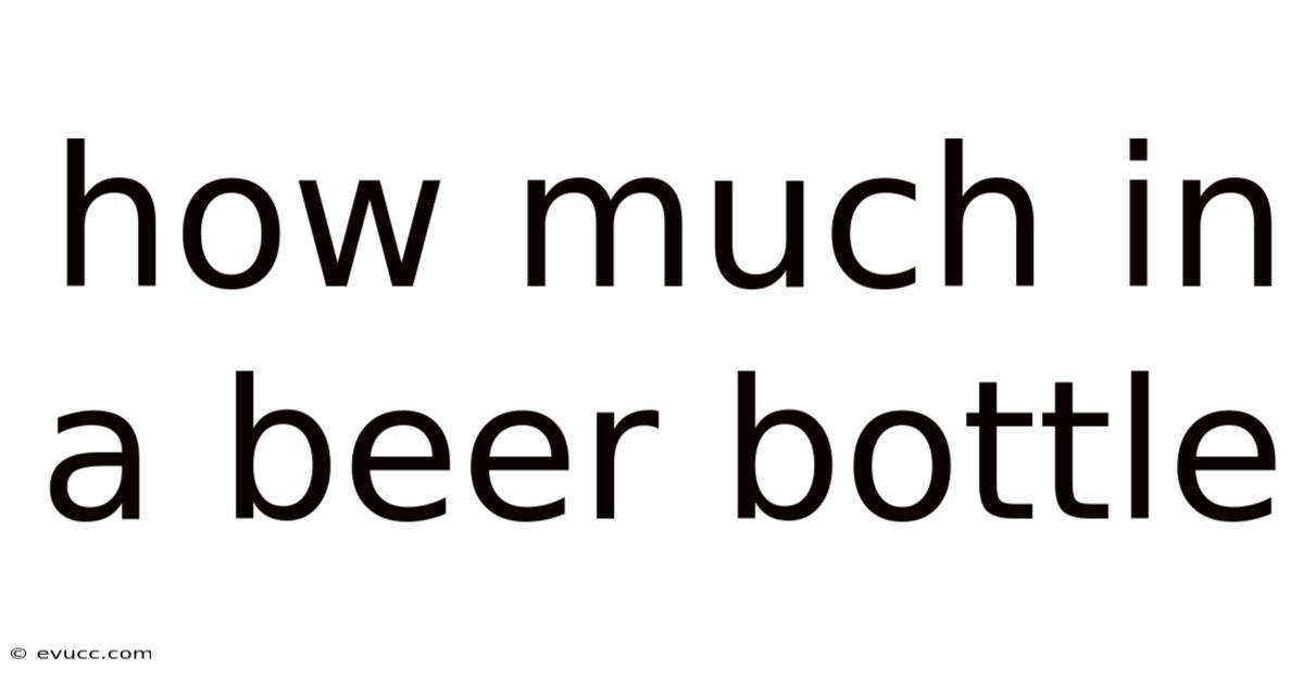 How Much In A Beer Bottle