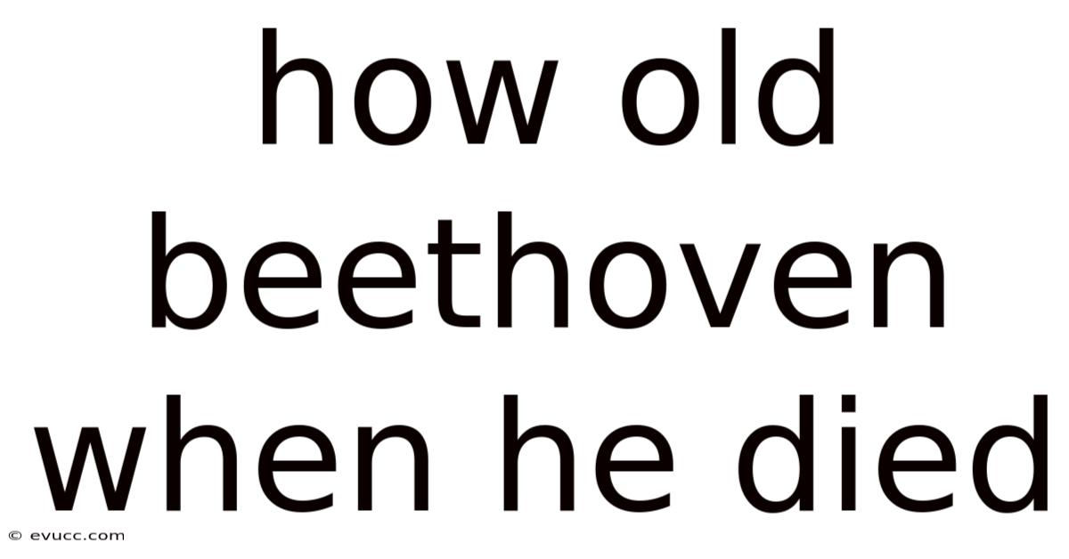 How Old Beethoven When He Died