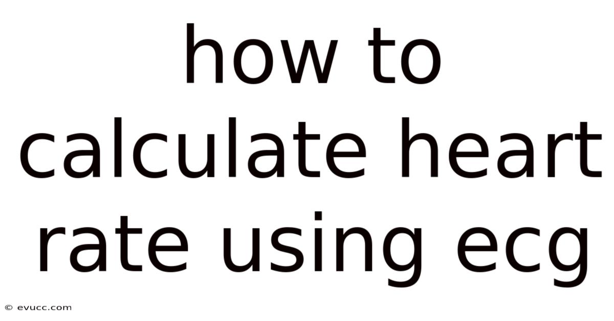 How To Calculate Heart Rate Using Ecg