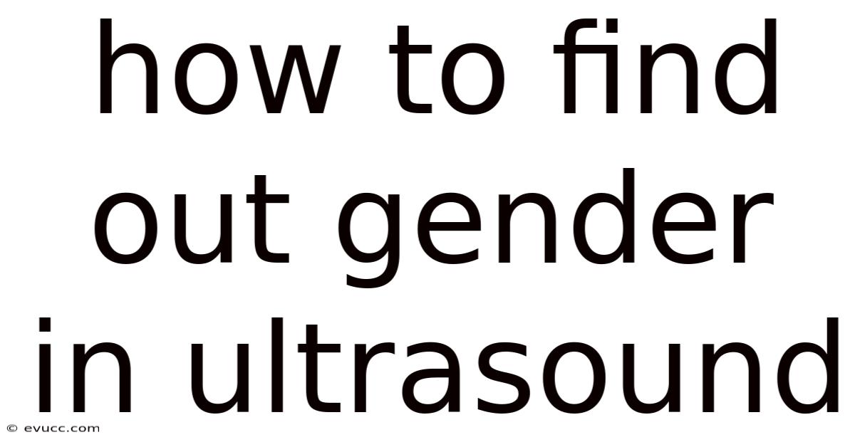 How To Find Out Gender In Ultrasound