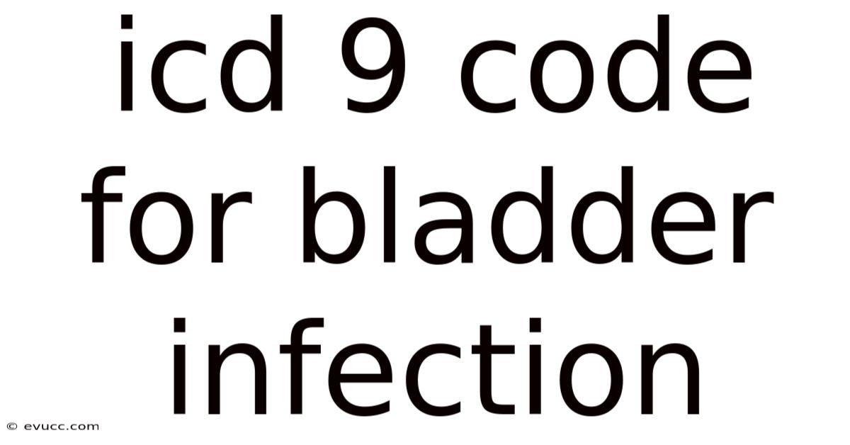 Icd 9 Code For Bladder Infection