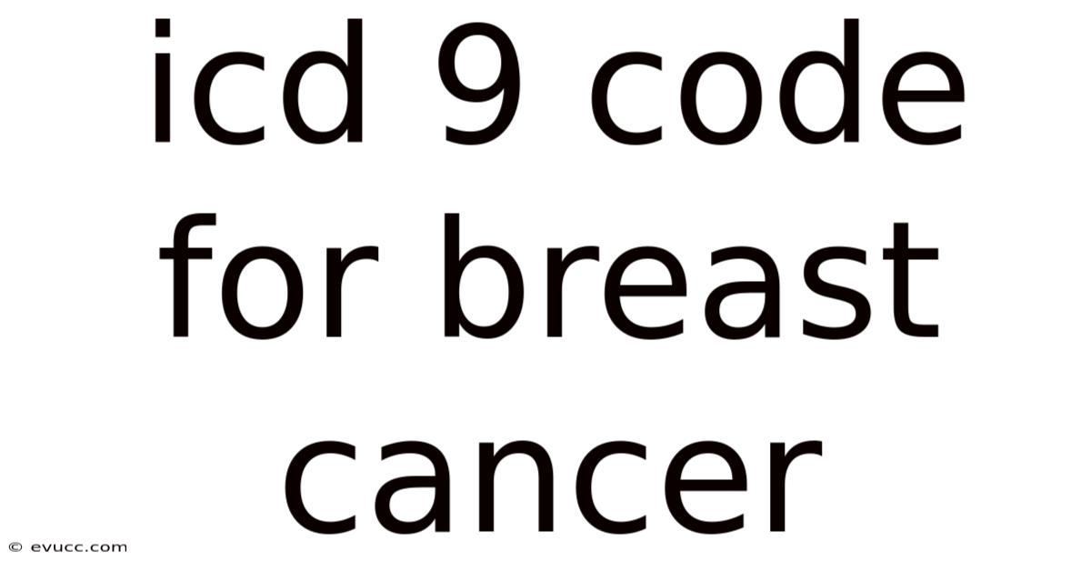 Icd 9 Code For Breast Cancer