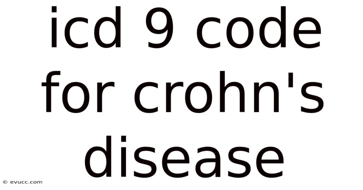 Icd 9 Code For Crohn's Disease
