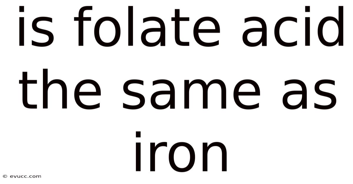 Is Folate Acid The Same As Iron