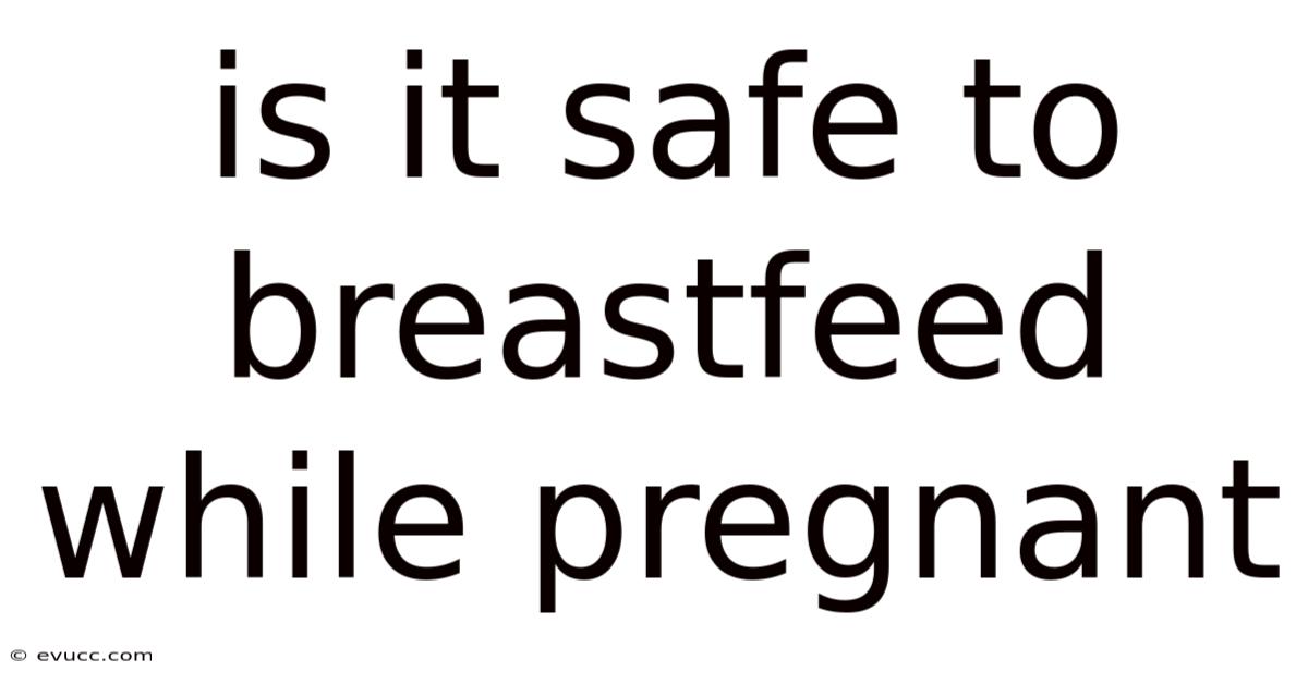 Is It Safe To Breastfeed While Pregnant