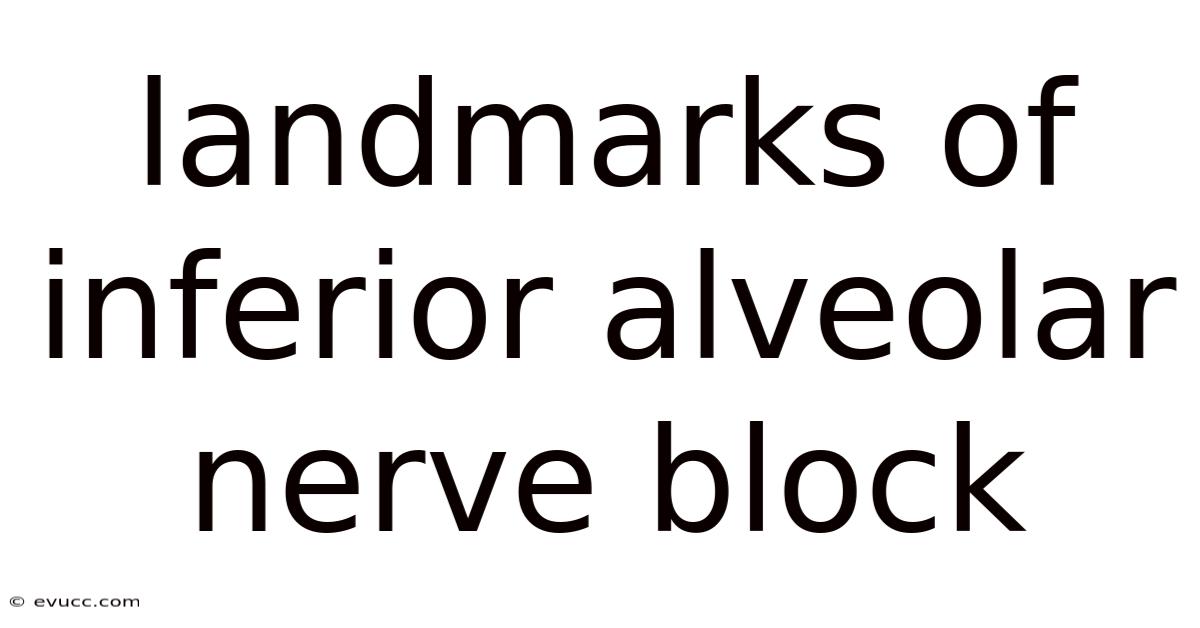Landmarks Of Inferior Alveolar Nerve Block