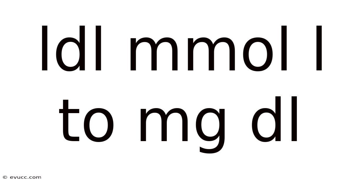 Ldl Mmol L To Mg Dl