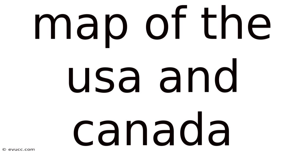 Map Of The Usa And Canada