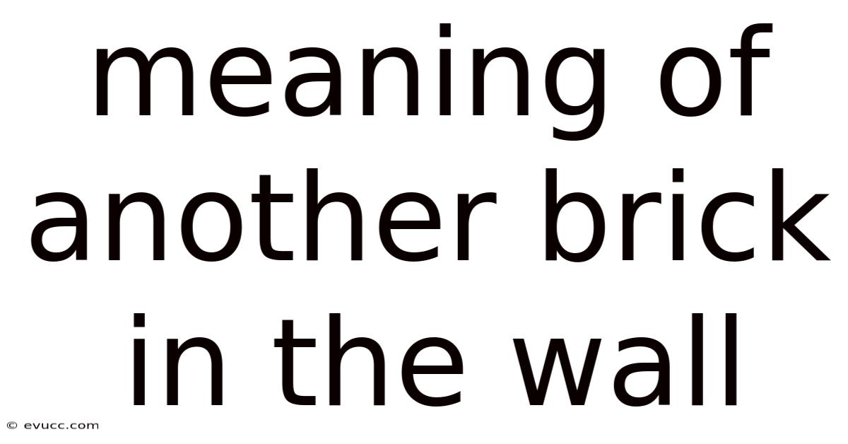 Meaning Of Another Brick In The Wall