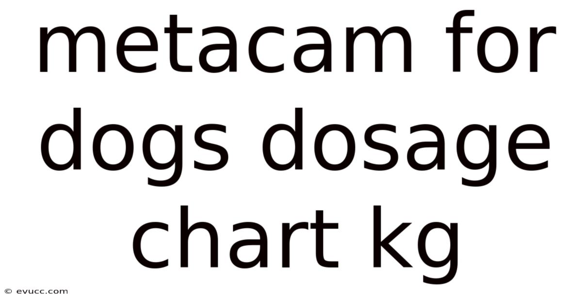 Metacam For Dogs Dosage Chart Kg