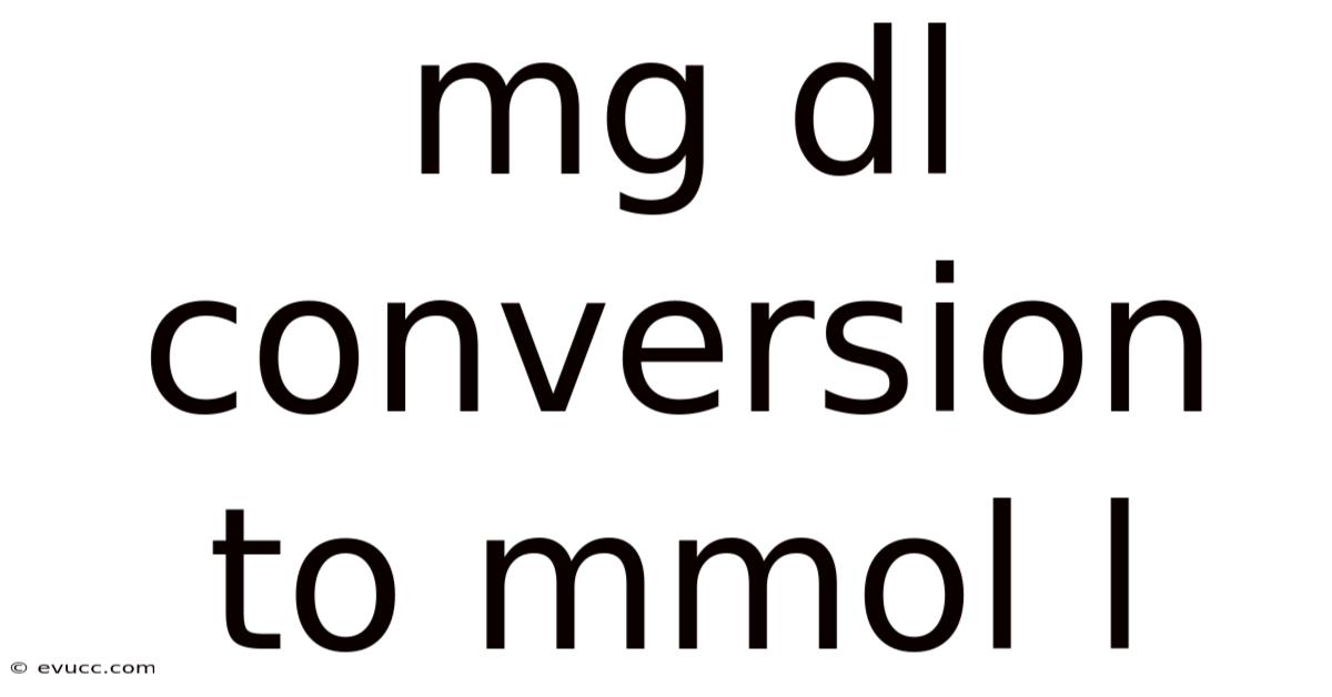 Mg Dl Conversion To Mmol L