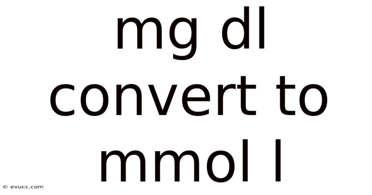 Mg Dl Convert To Mmol L