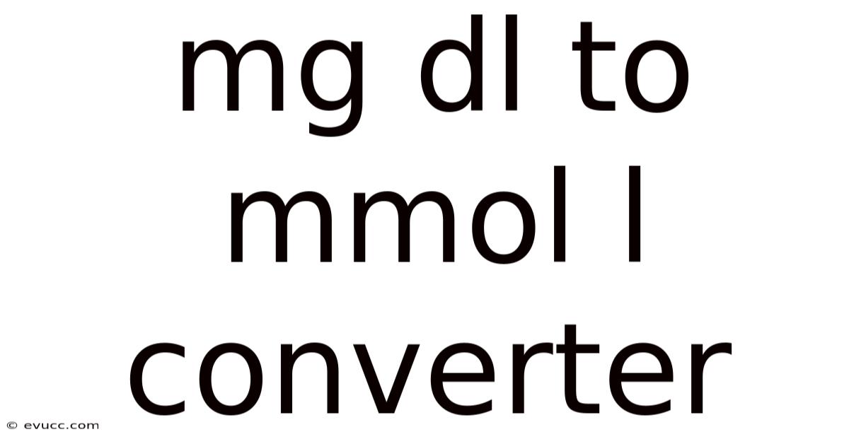Mg Dl To Mmol L Converter