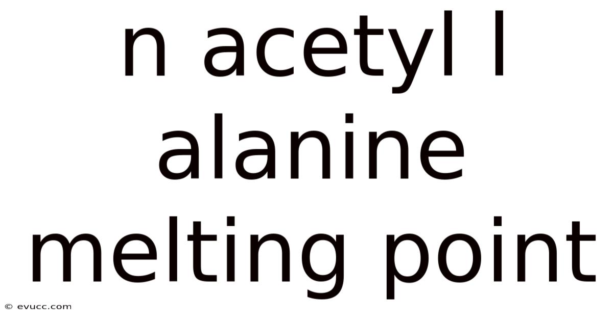 N Acetyl L Alanine Melting Point