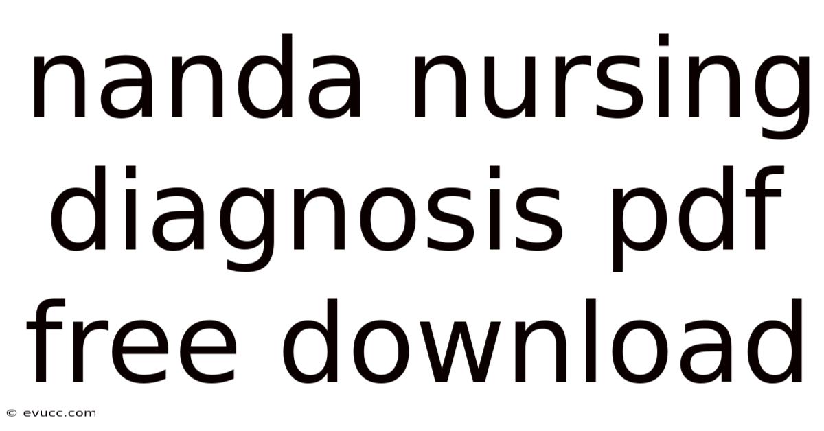 Nanda Nursing Diagnosis Pdf Free Download