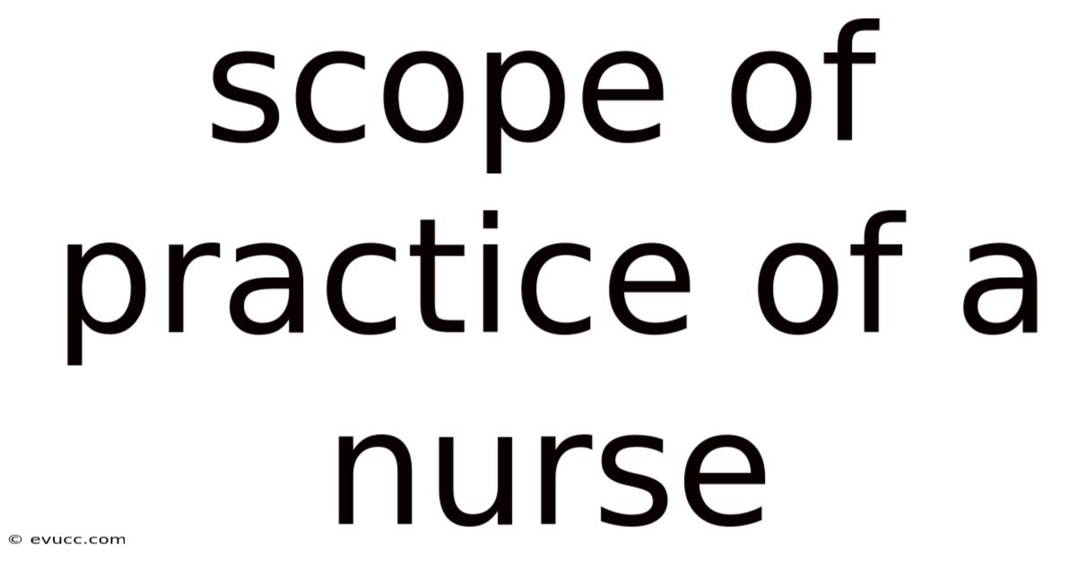Scope Of Practice Of A Nurse