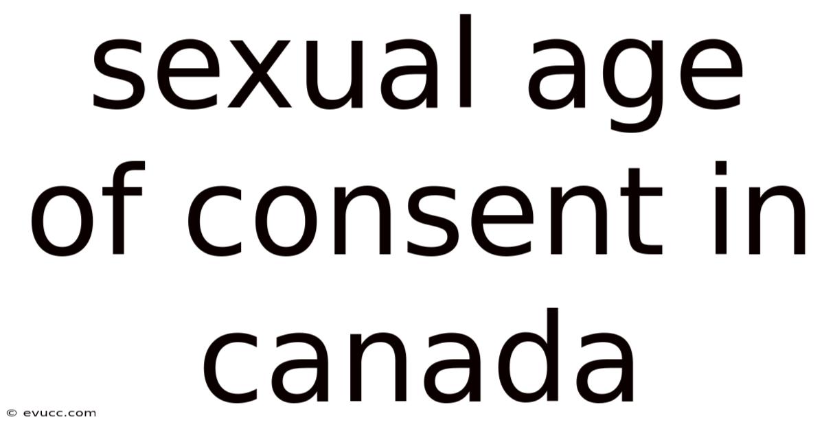 Sexual Age Of Consent In Canada