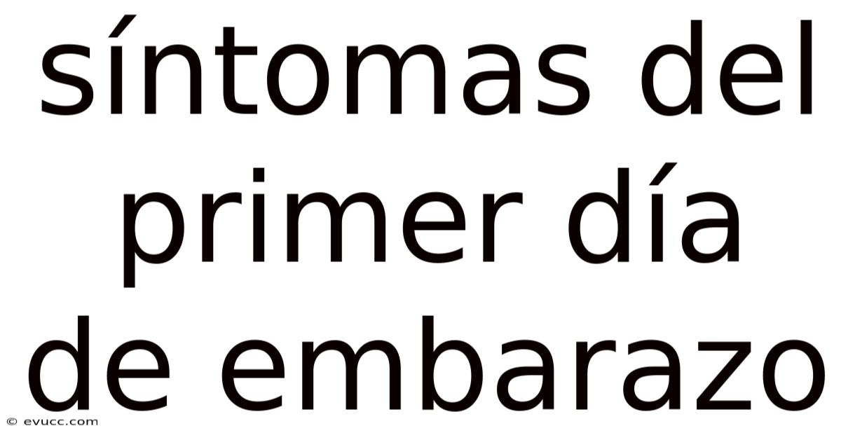 Síntomas Del Primer Día De Embarazo