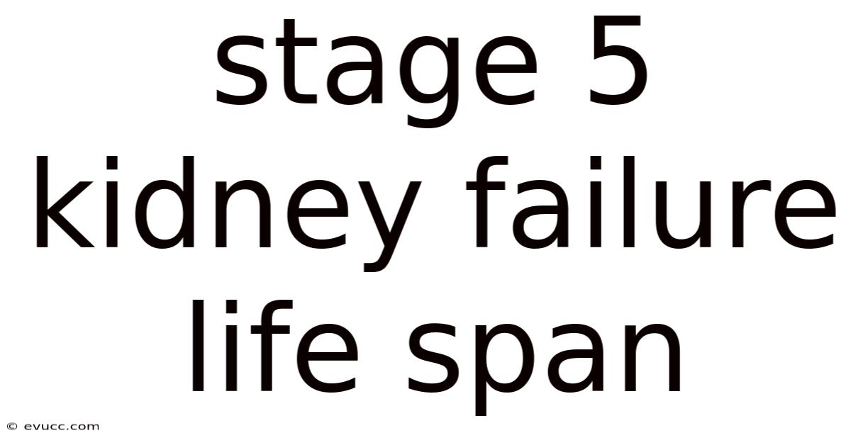 Stage 5 Kidney Failure Life Span